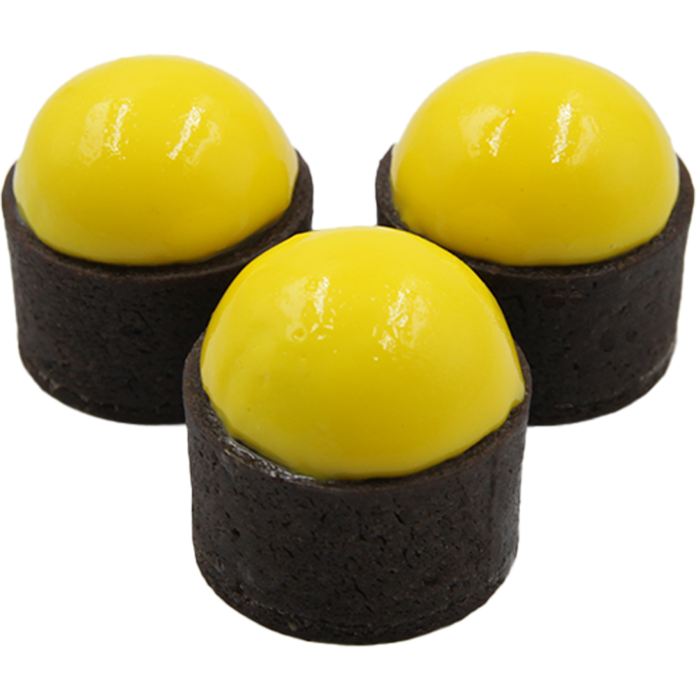 Black Sesame Ganache with Yuzu Tart
